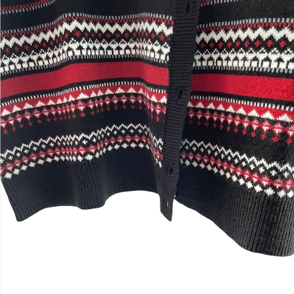 Croft and Barrow Button Up Print Sweater Cardigan Large - Picture 7 of 12